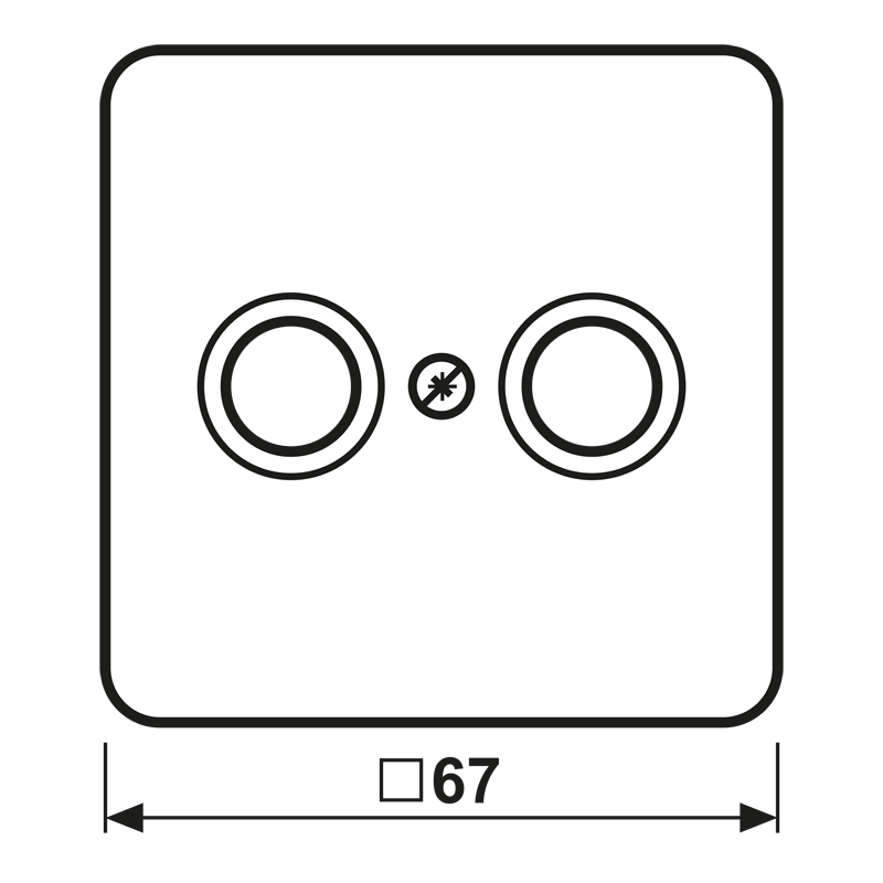 afdekplaat contactdoos jung-3 afdekplaat contactdoos jung-3