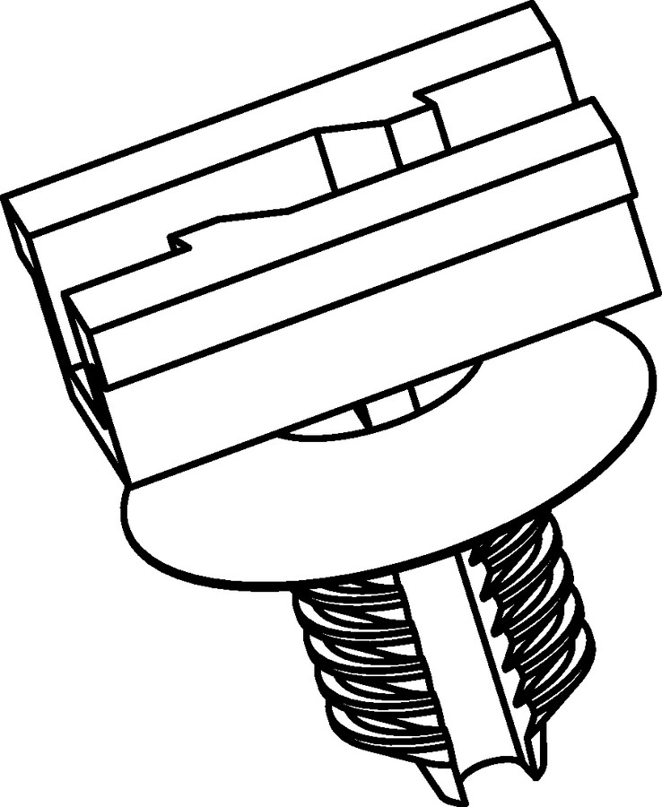 HellermannTyton - Zadel - FT6LG m. AMP-Aufnahme PA66HIRHS BK 155-03800 