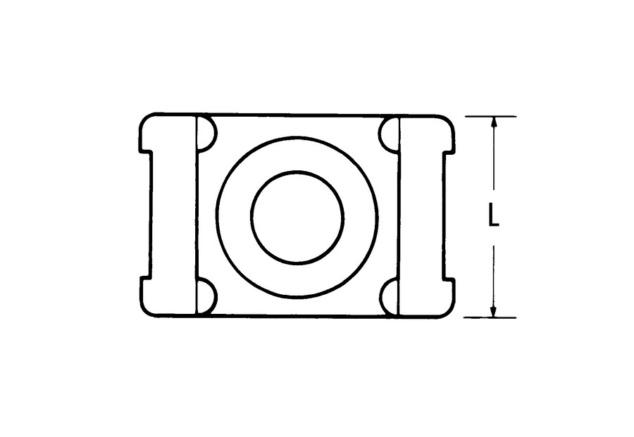 HellermannTyton - Bevestigingssokkel en -element voor kabelbundelband - CTM3 PA66 WH 100 151-30605 
