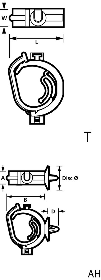 HellermannTyton - Bevestigingsklem - IAHC4T PA66HIRHS BK 1000 151-00207 