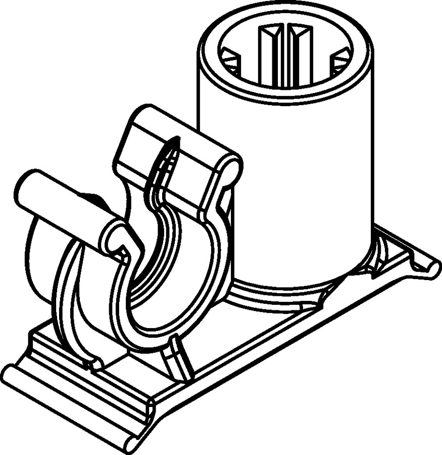 HellermannTyton - Bevestigingsklem - CTC4.5SBS6 PA66HIRHS BK 500 151-00700 