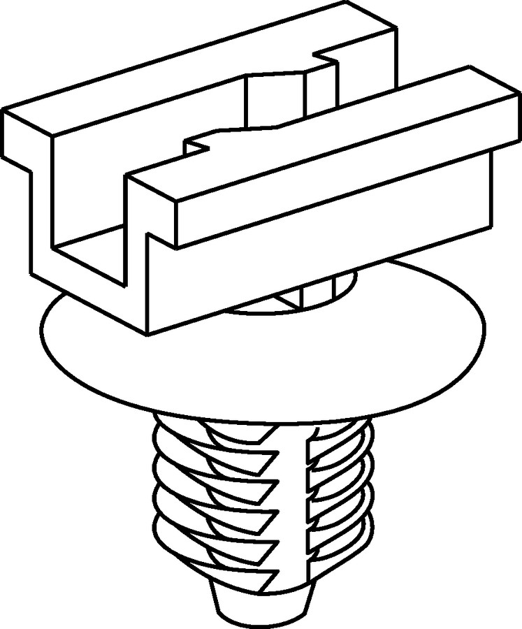 HellermannTyton - Zadel - FT6LG m. AMP-Aufnahme PA66HIRHS BK 155-03800 