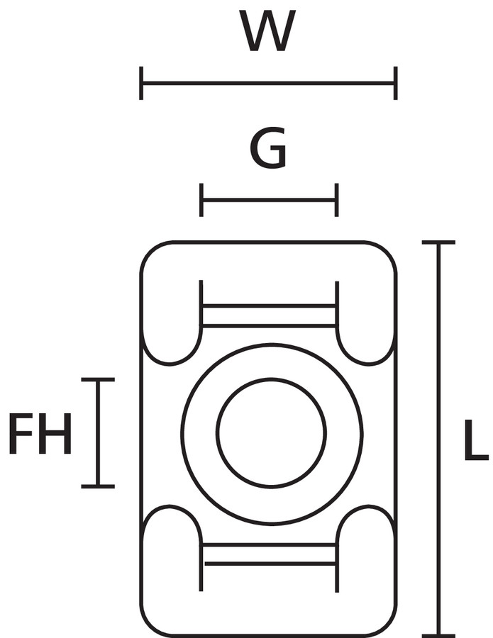 HellermannTyton - Bevestigingssokkel en -element voor kabelbundelband - KR8G5 PA66 NA 100 151-24819 