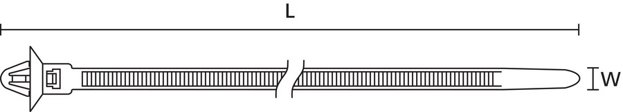 HellermannTyton - Kabelbundelband - RT50SD6 PA66HS BK 100 111-85480 