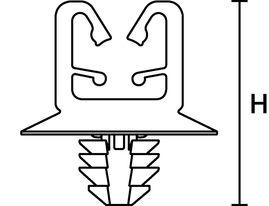 HellermannTyton - Bevestigingsklem - HC48FT6 PA66HIRHS BK 5000 151-00680 