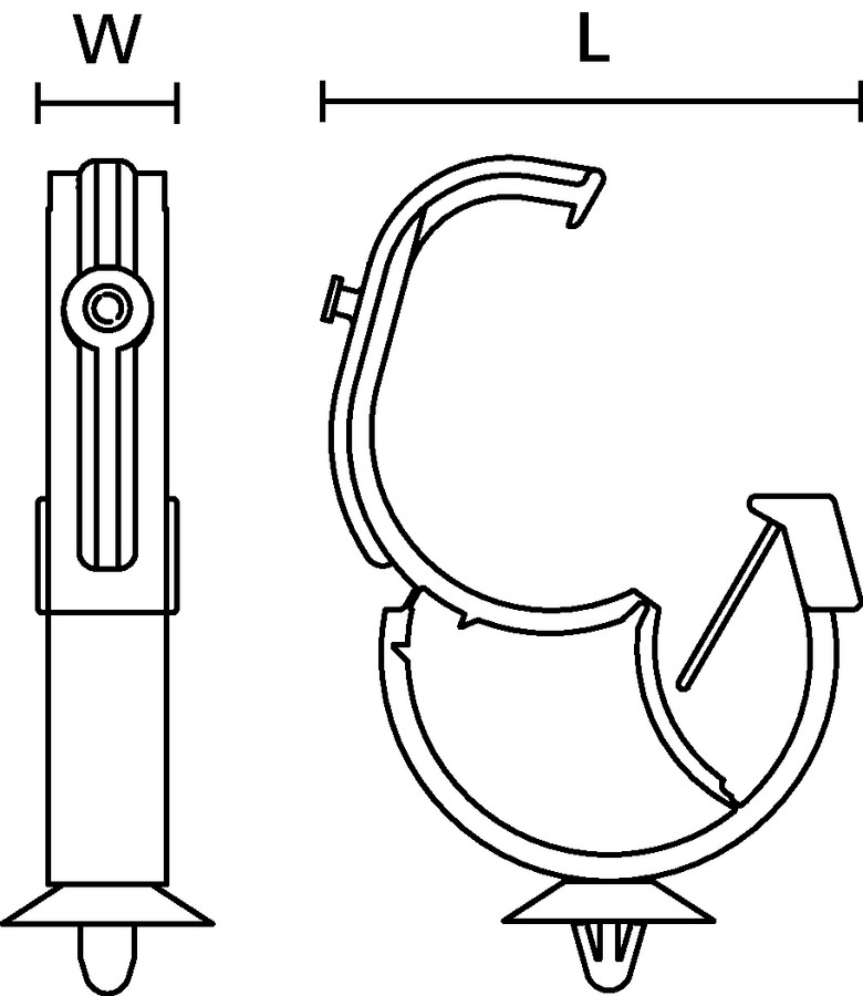 HellermannTyton - Bevestigingsklem - IAHC3AH PA66HIRHS BK 500 151-00378 