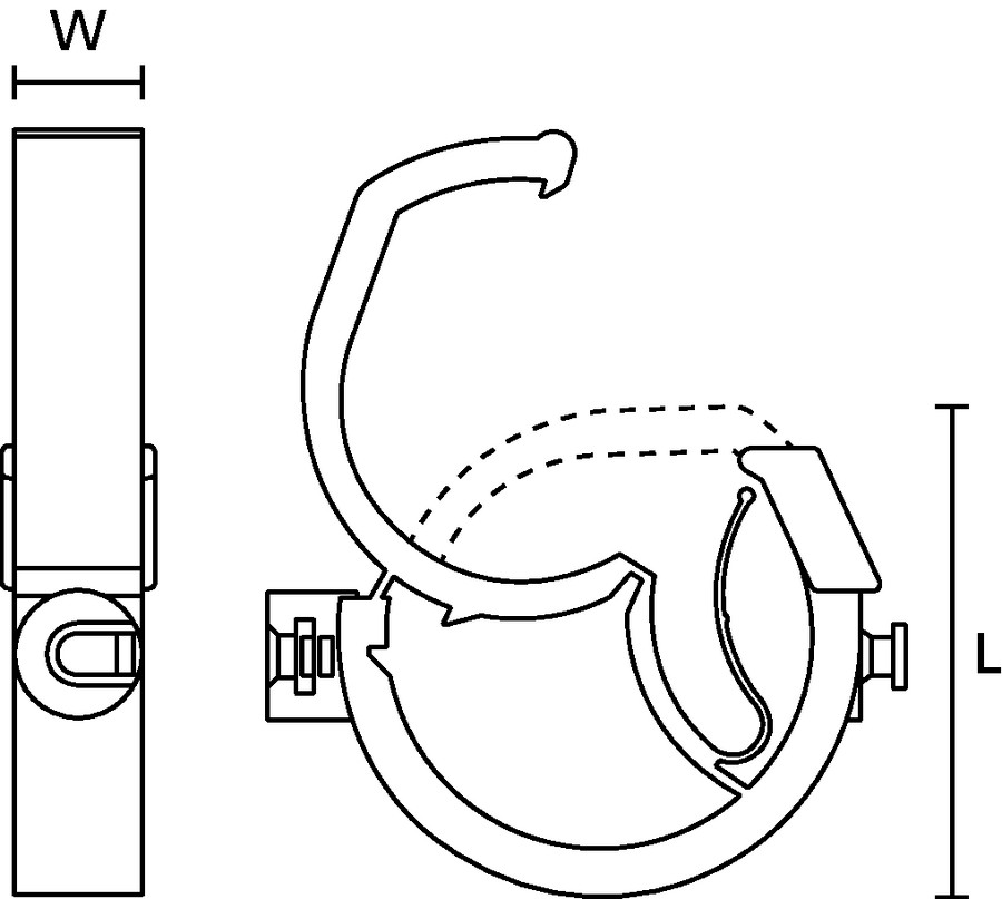 HellermannTyton - Bevestigingsklem - IAHC4T PA66HIRHS BK 1000 151-00207 
