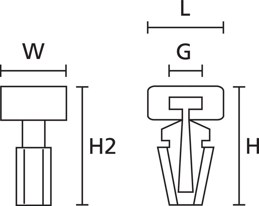HellermannTyton - Bevestigingssokkel en -element voor kabelbundelband - TM1SF PA66 WH 100 151-40119 