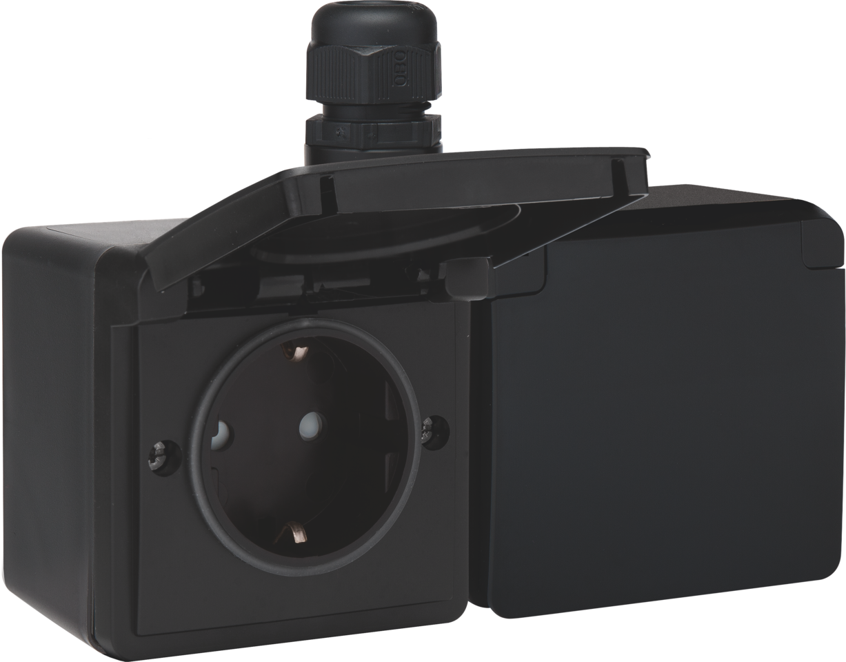 wandcontactdoos opbouw dubbel niko hydro-3 wandcontactdoos opbouw dubbel niko hydro-3