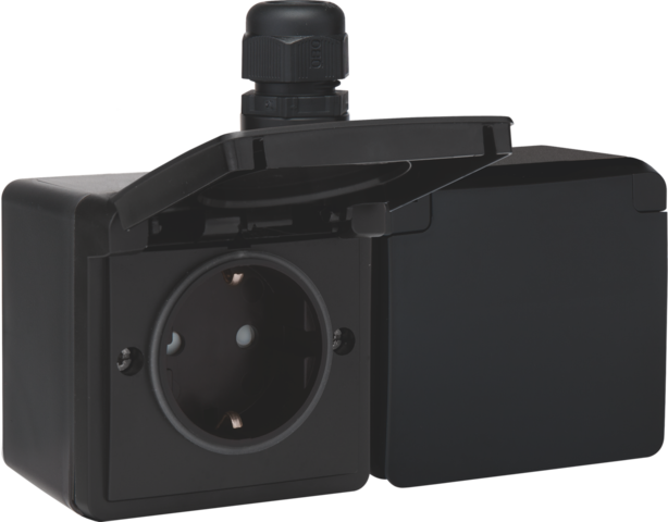 wandcontactdoos opbouw dubbel niko hydro-4 wandcontactdoos opbouw dubbel niko hydro-4