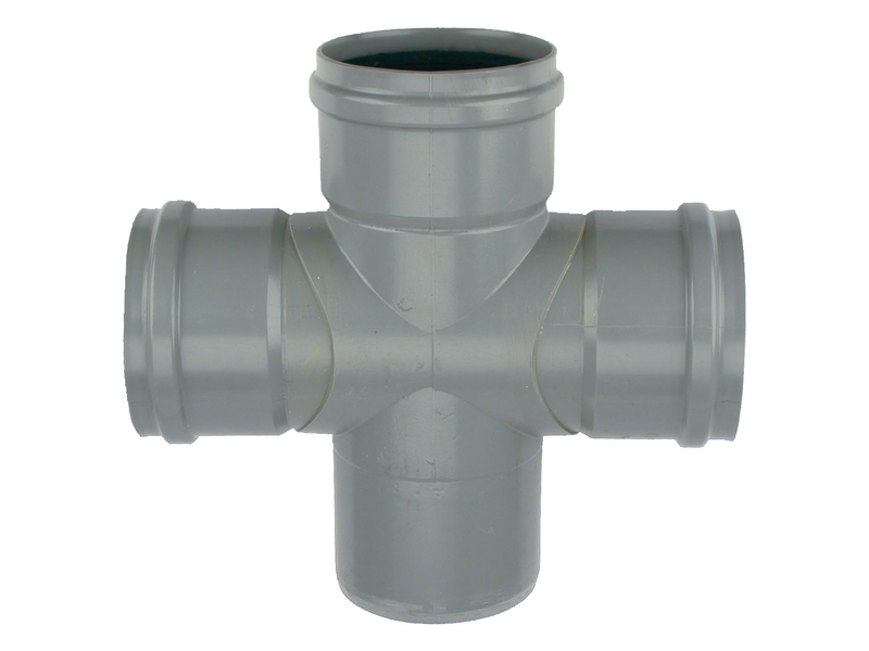 PVC dubbel T-stuk 88° manchet 110mm mmms