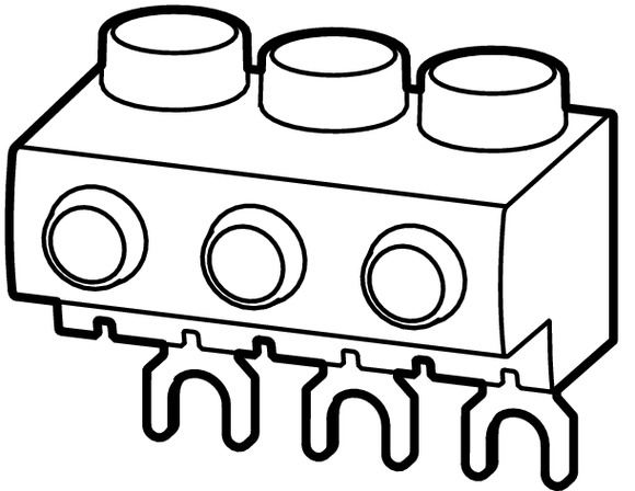 BK25/3-PKZ0 AANSLUITKLEM STROOMRAIL 3P 25MM2