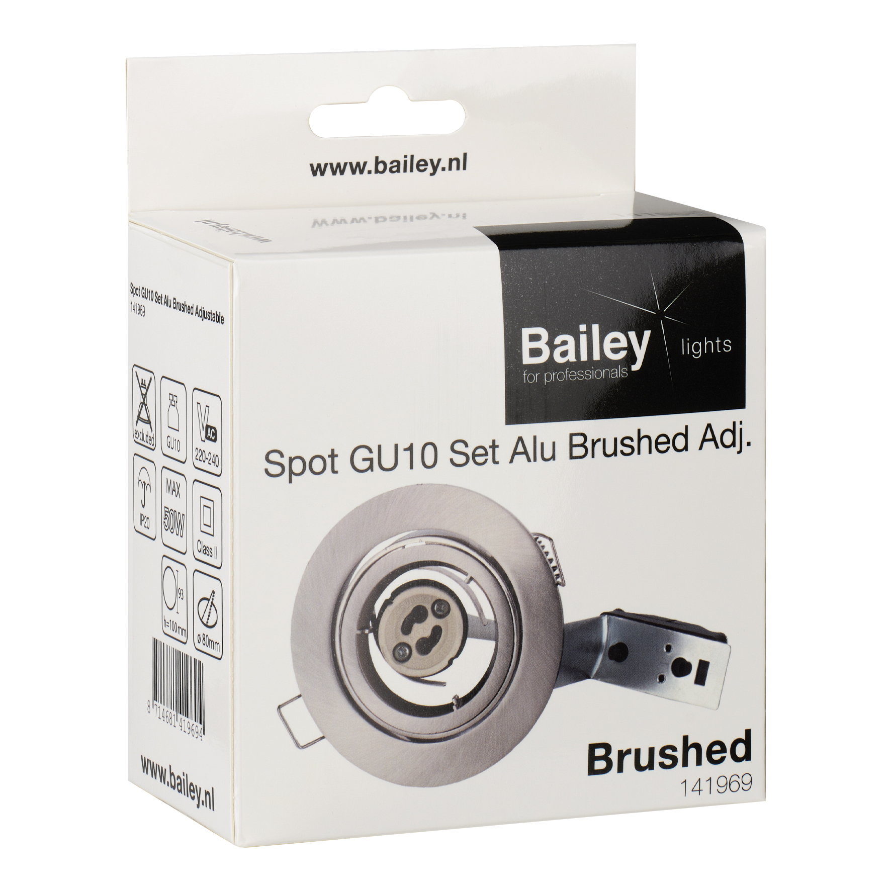 inbouwspot aluminium geborsteld bailey-5 inbouwspot aluminium geborsteld bailey-5