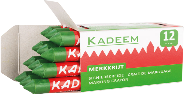 Kadeem merkkrijt groen 12st Kadeem merkkrijt groen 12st