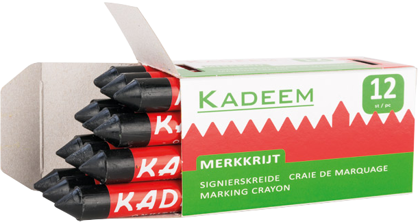 Kadeem merkkrijt zwart 12st Kadeem merkkrijt zwart 12st